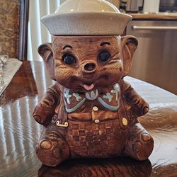 Vintage 1960 Twin Winton Baby Sailor Elephant Cookie Jar 11" / Decorative / Collectible / Decor / Antique / Great Gift / Nostalgic / Retro