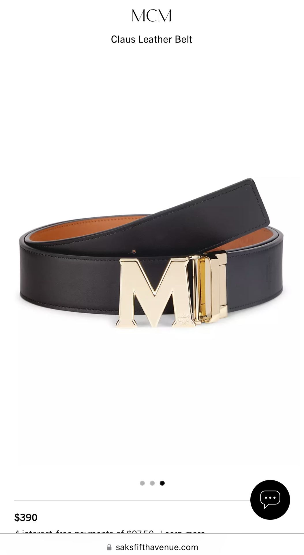 Authentic MCM belts