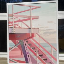 Framed Beach Stairway Art – 25x32”