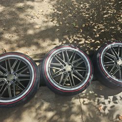 19" Bronze rims with vogue tires