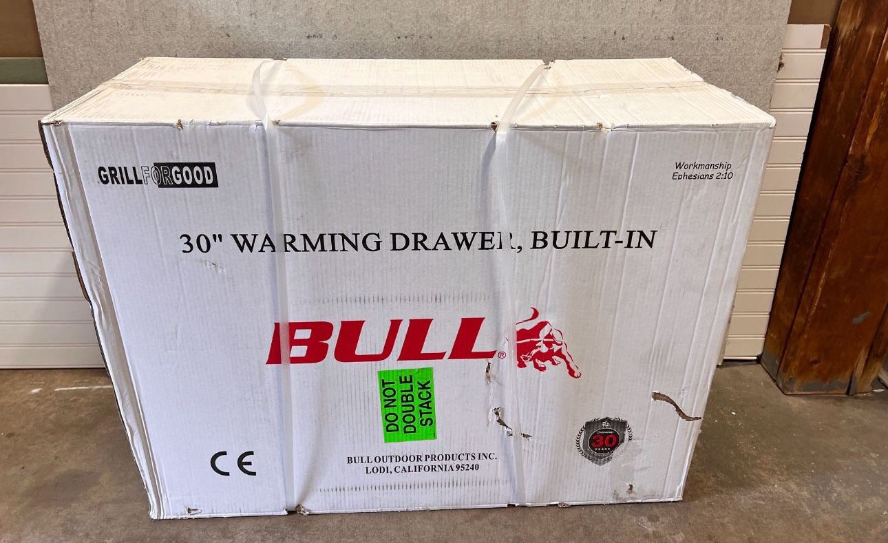 Bull 30-Inch Built-In 110V Electric Stainless Steel Warming Drawer - 85747 New Sealed