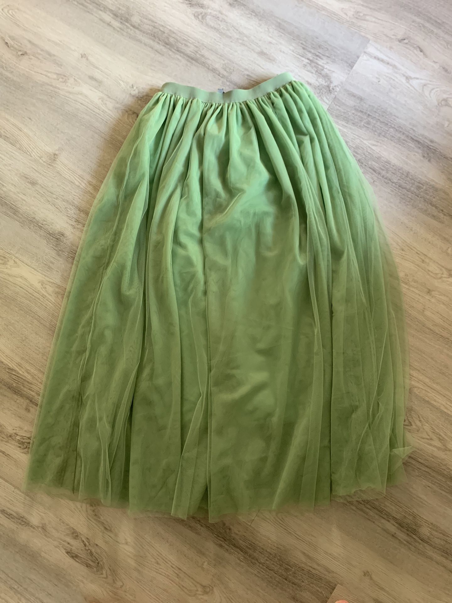 Small Mint Long Tulle Skirt