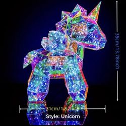 Crystal Light Up Unicorn/teddy Bear 