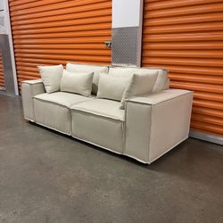 WayFair 76” Modular Linen Sofa Couch | FREE DELIVERY | NYC 🚛