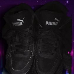  Black High Top Puma Shoes Size 10.5