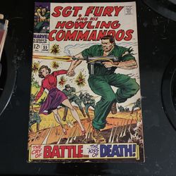 MARVEL COMIC GROUP - SGT.  FURY; The cry of Battle-The Kiss of Death