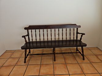 Wood Bench  Ethan Allen Vintage 