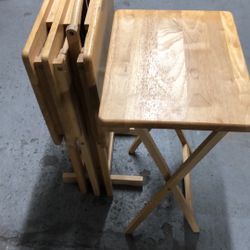 4 Solid wood folding table good condition