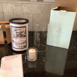New PartyLite Express It Cylinder Votive Luminary Hurricane Candle Holder P9450