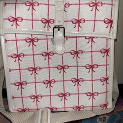 Pink Bows 9 Can Cooler Bag Insulated Cooler Bag