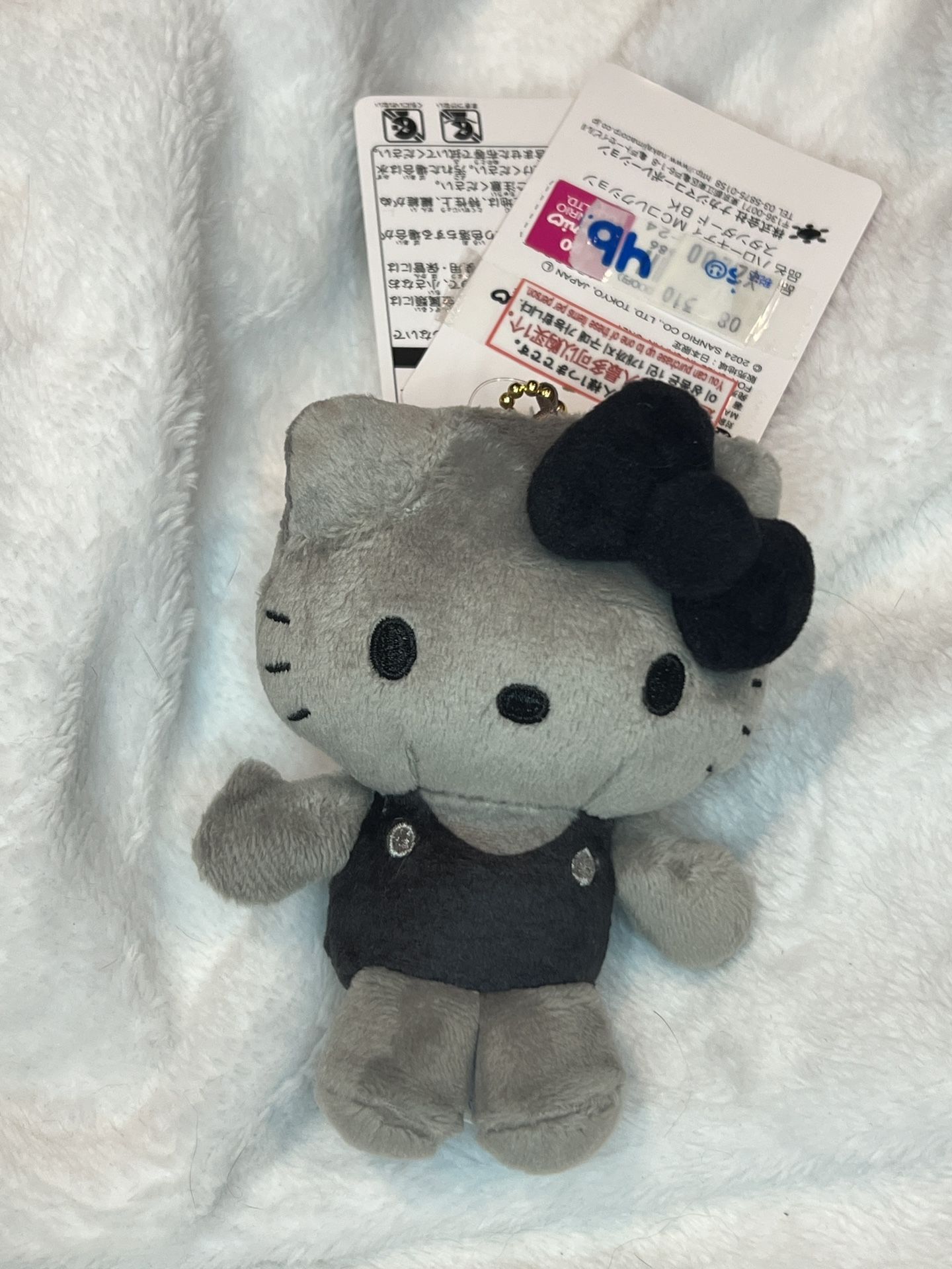 Hello Kitty 50th anniversary mascot holder black Hello Kitty keychain
