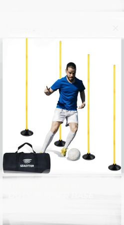 6 New Soccer AgilityTraining  Poles Set