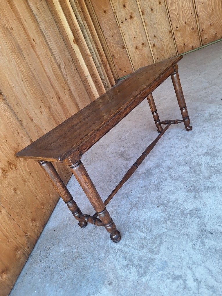 Century Oak 60" W Console Table Antique