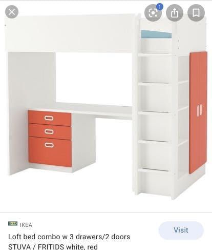 Bunk Bed With Mattress (no Desk)- IKEA