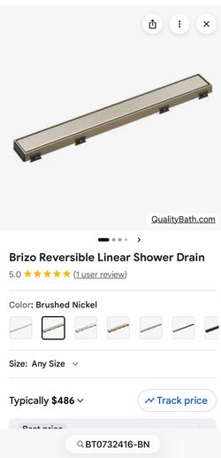 New Brizo reversible linear shower drain