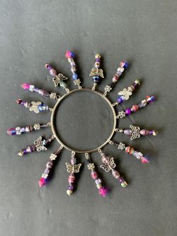 Artisan Purple Beaded Treasure Bracelet