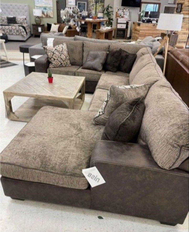 Abalone 3 PIECES SECTIONAL COUCH SAME DAY DELIVERY By ASHLEY