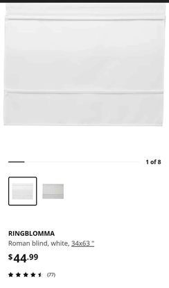 IKEA White roman shade
