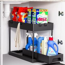Sliding Cabinet Basket Organizer for Bathroom/Kitchen