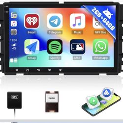 2G+64G Car Stereo for Chevy Silverado GMC Sierra Yukon 2007-2013, Wireless CarPlay & Android Auto, Android 13 Head Unit, 8 Inch Touchscreen Car Radio,