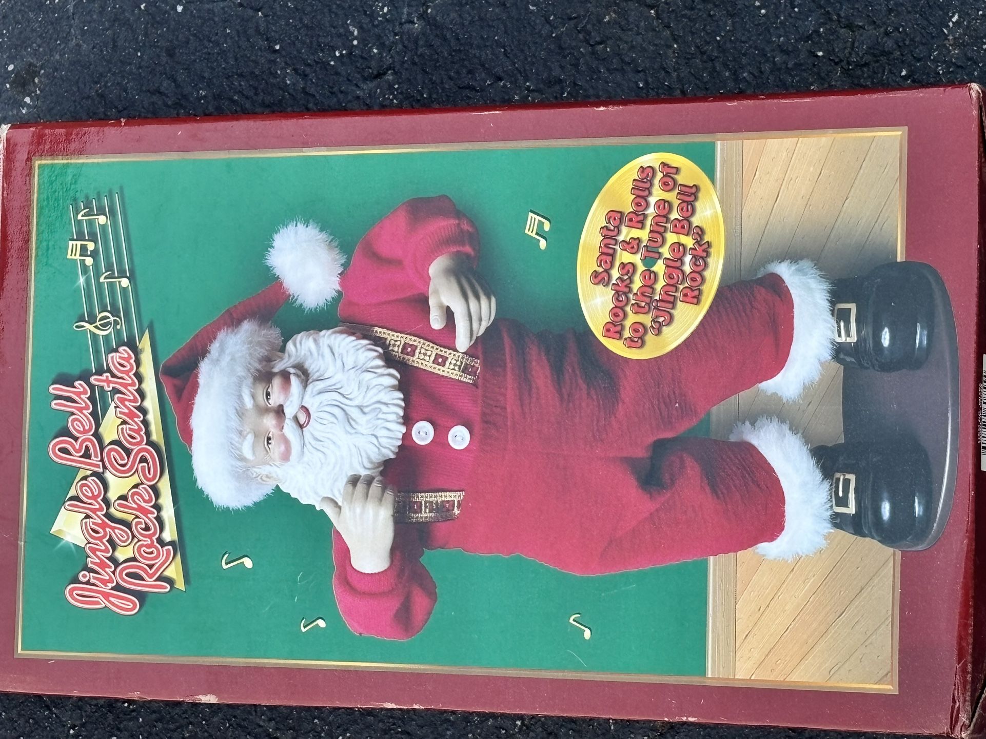 Vintage Jingle Bell Rock Santa Claus 1st Edition 1998 Animated Musical -
