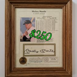 Micky Mantle AUTHENTIC AUTOGRAPH 

$250