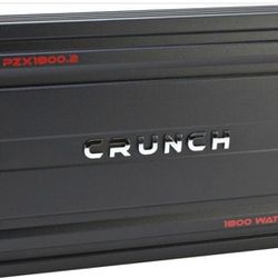 Crunch Car Audio PZX1800.2 Class AB Audiophile amp amplifier for bass or voice