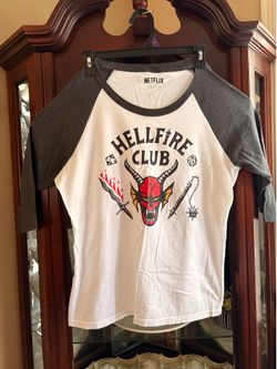 Hellfire Club baseball tee- official Netflix merch