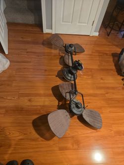 Ceiling Fan with Wicker-Style Blades