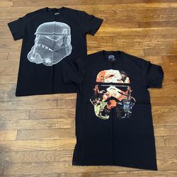 (2) Stormtrooper Star Wars Shirts Bundle Black Men S Small