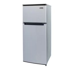 Magic Chef Fridge 4.5 cu. ft. 2 Door Mini Fridge in Stainless Look with Freezer