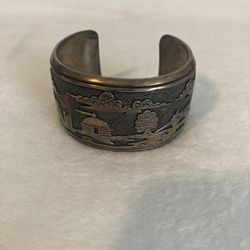 Sterling Silver Cuff Bracelet “The Storyteller”.