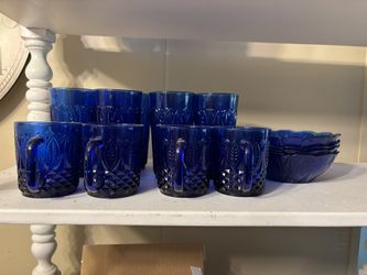 Vintage Avon Royal Sapphire Glassware