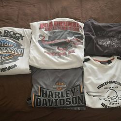 5 Harley Davidson 3XL Shirts Red Red Las Vegas Goodyear Roadrunner Scottsdale Harley