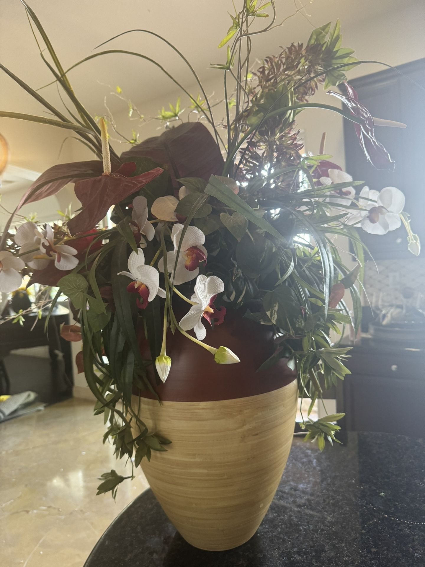 Beautiful Flower Arrangement And Vase!