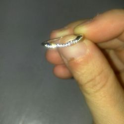 curved Sterling Silver wedding band
