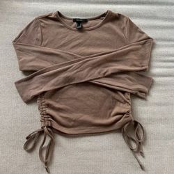 Forever 21 Sinched Brown Long Sleeve 