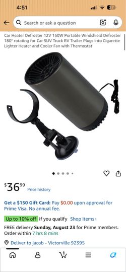 12V Portable Car Heater Defroster with Mount