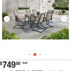 Hampton Bay 7 Pieces Outdoor Dinning Set