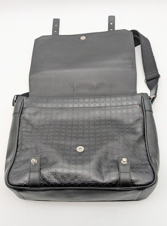 Salvatore Ferragamo Embossed Crossbody Messenger Bag