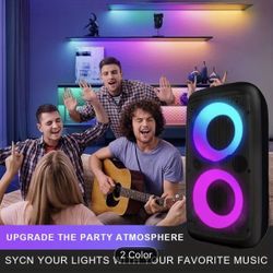 Wireless Amplified Subwoofer LED Speaker