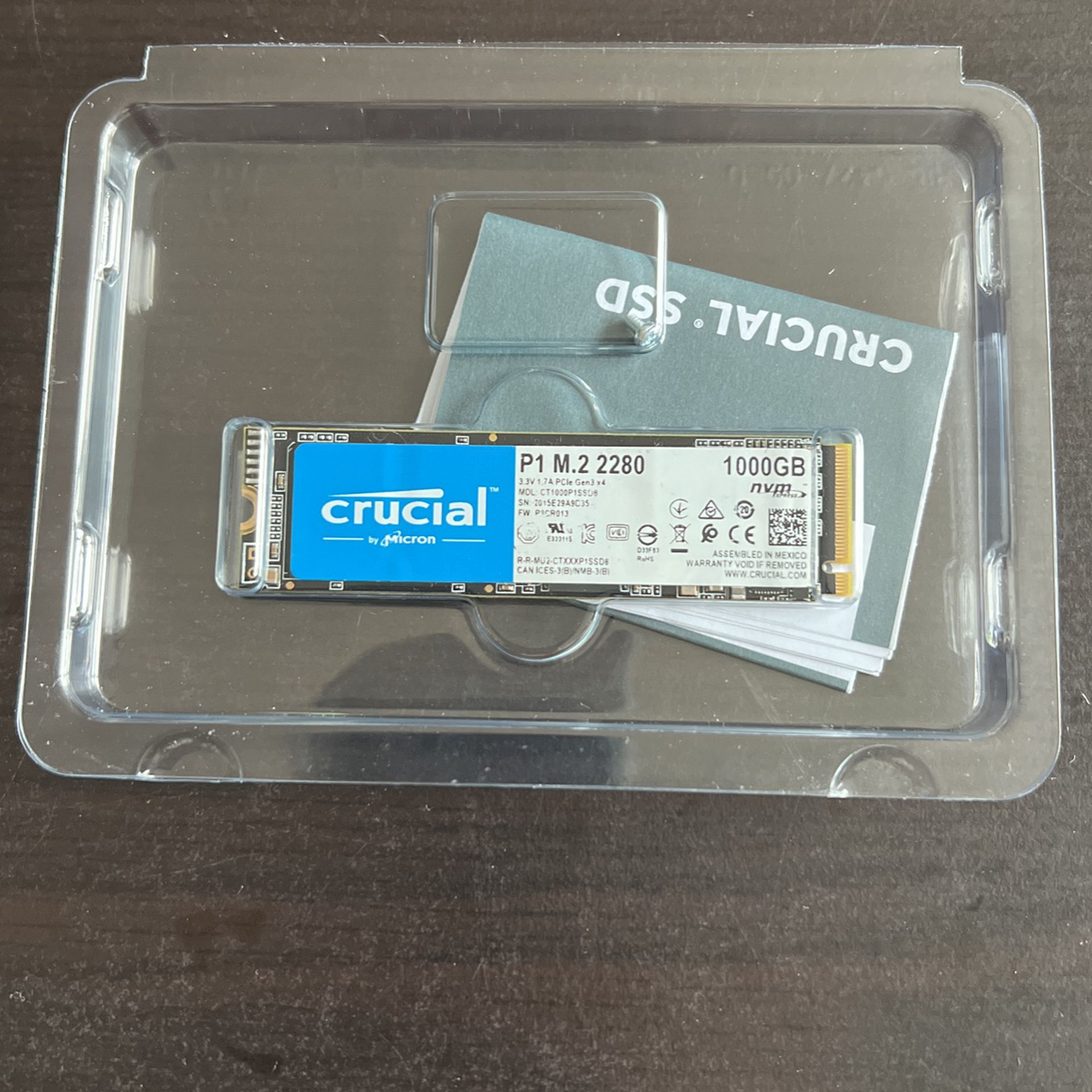 Crucial P1 1TB nvme SSD for Sale in Queens, NY - OfferUp