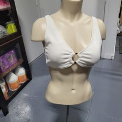 Old Navy Women's White Bikini Top Sz M