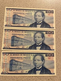 Billetes Mexicanos Serie Numeral Consecutiva 😎