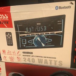 Boss Elite Double Din Bluetooth Radio New