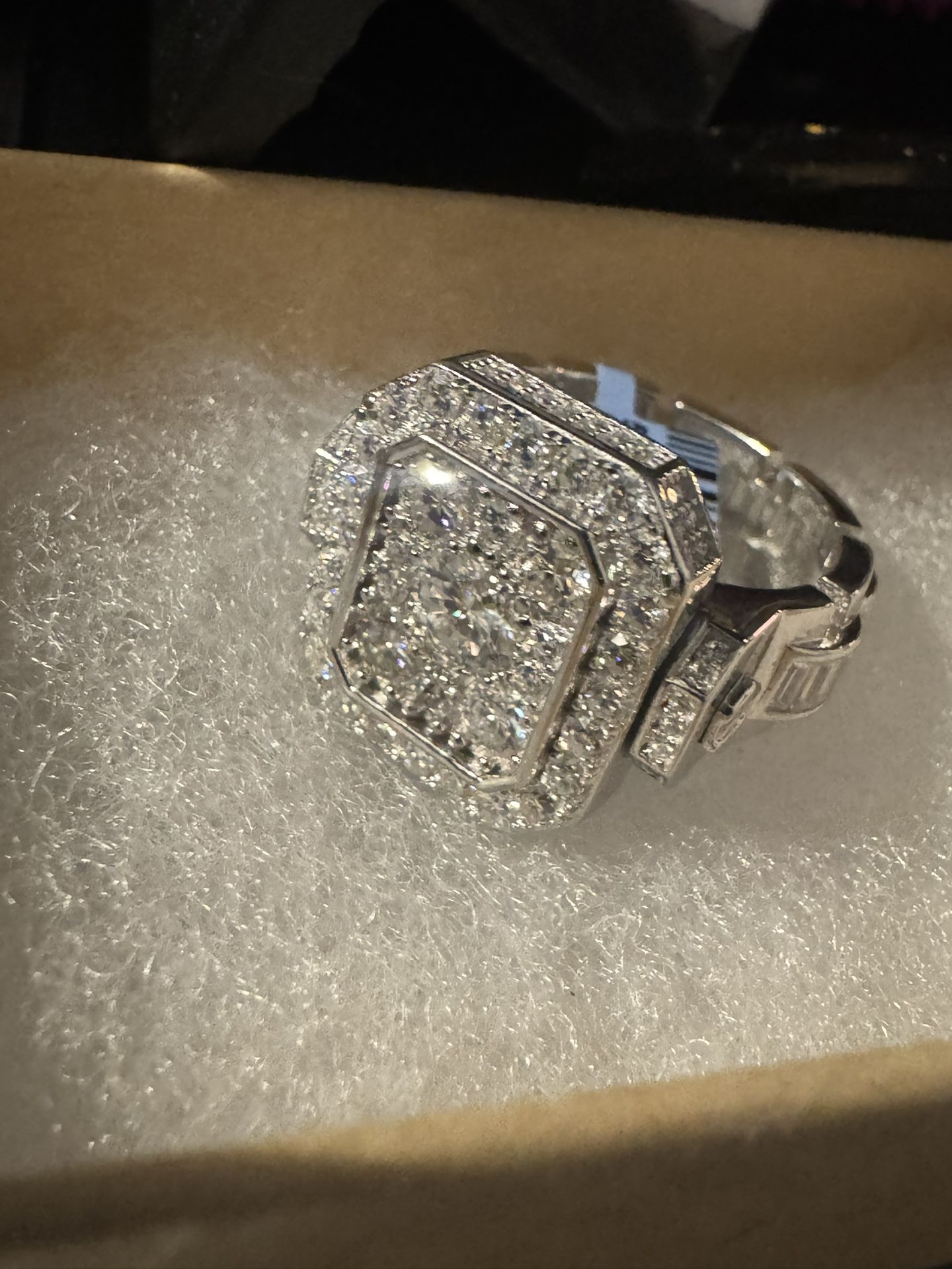 men Ring size 10 Moissanite