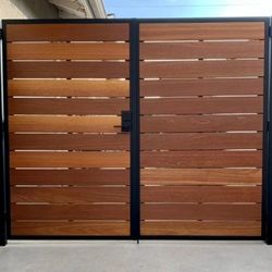 Wood Gates Metal Frame