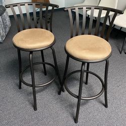 Barstools Set Of 2 Chairs 