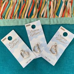 Set of 3 Heart Charms