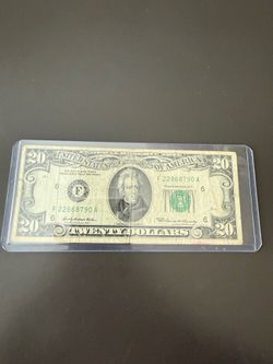 1969 $20 Federal Reserve Note Atlanta Georgia